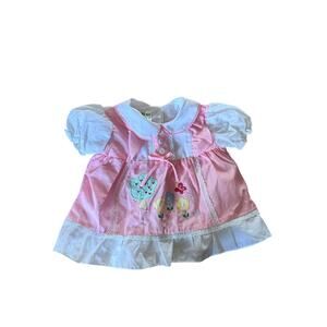 Vintage Pint Size‎ pink floral print infant dress